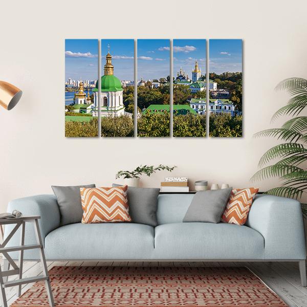 Kiev Pechersk Lavra Ukraine Canvas Wall Art-5 Horizontal-Gallery Wrap-22" x 12"-Tiaracle