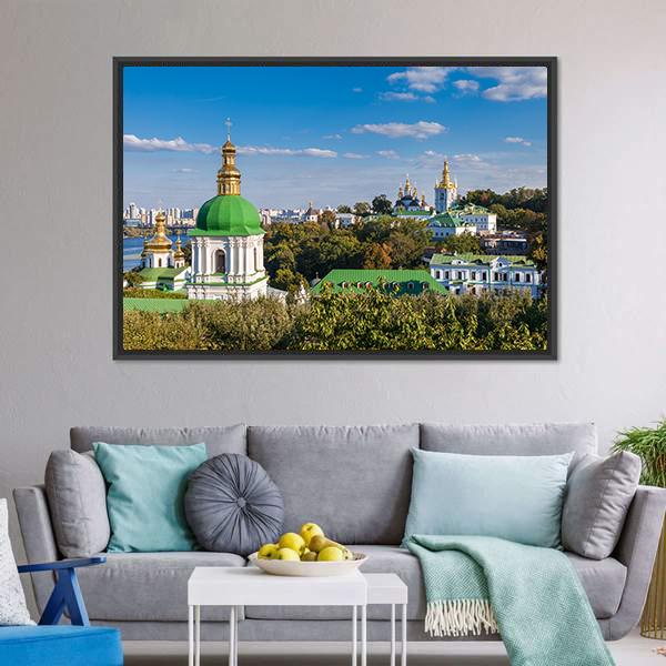 Kiev Pechersk Lavra Ukraine Canvas Wall Art-3 Horizontal-Gallery Wrap-25" x 16"-Tiaracle
