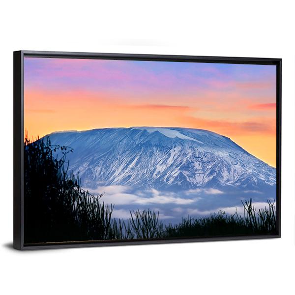 Kilimanjaro At Sunrise Canvas Wall Art-3 Horizontal-Gallery Wrap-25" x 16"-Tiaracle