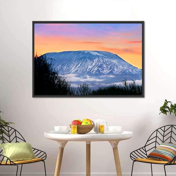 Kilimanjaro At Sunrise Canvas Wall Art-3 Horizontal-Gallery Wrap-25" x 16"-Tiaracle