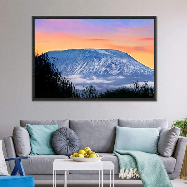 Kilimanjaro At Sunrise Canvas Wall Art-3 Horizontal-Gallery Wrap-25" x 16"-Tiaracle
