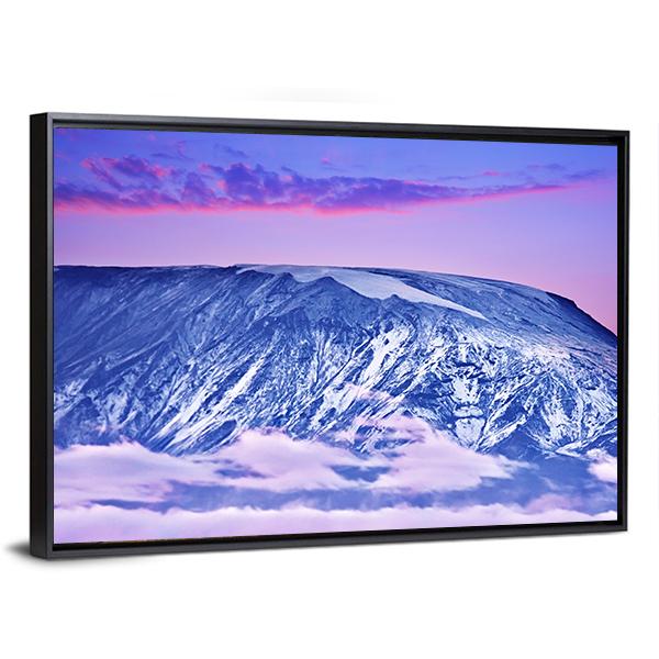 Kilimanjaro At Sunset Canvas Wall Art-3 Horizontal-Gallery Wrap-25" x 16"-Tiaracle