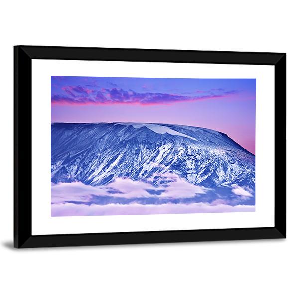 Kilimanjaro At Sunset Canvas Wall Art-3 Horizontal-Gallery Wrap-25" x 16"-Tiaracle