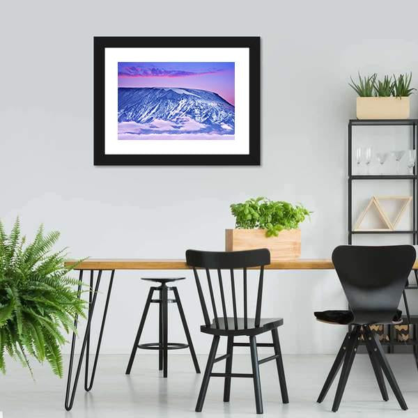Kilimanjaro At Sunset Canvas Wall Art-3 Horizontal-Gallery Wrap-25" x 16"-Tiaracle