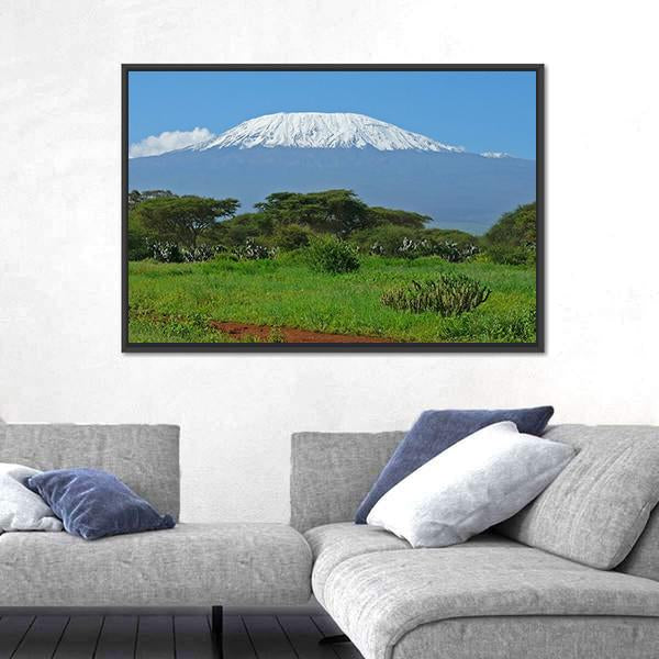 Kilimanjaro In Kenya Panoramic Canvas Wall Art-1 Piece-36" x 12"-Tiaracle