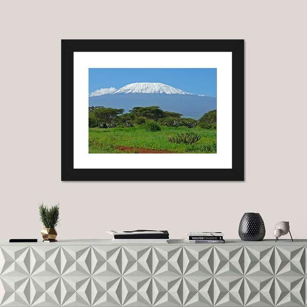 Kilimanjaro In Kenya Panoramic Canvas Wall Art-1 Piece-36" x 12"-Tiaracle