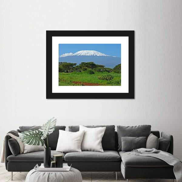Kilimanjaro In Kenya Panoramic Canvas Wall Art-1 Piece-36" x 12"-Tiaracle
