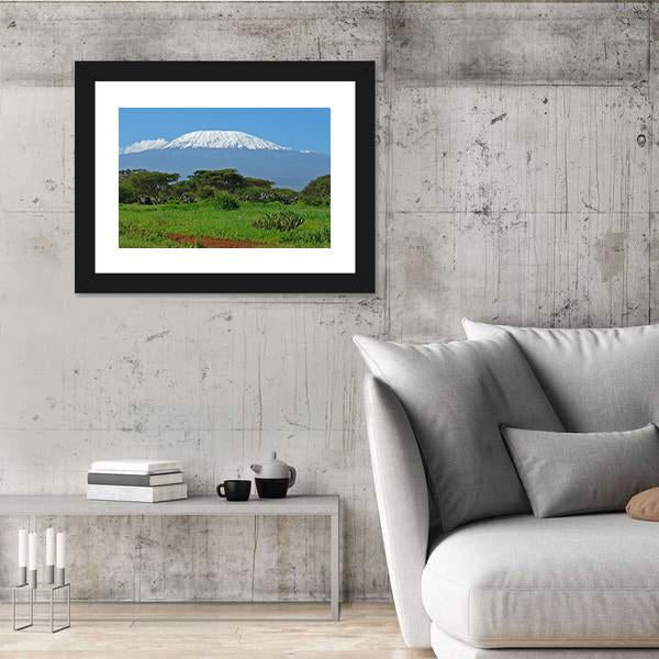 Kilimanjaro In Kenya Panoramic Canvas Wall Art-1 Piece-36" x 12"-Tiaracle