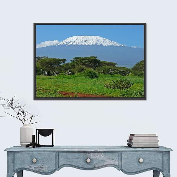 Kilimanjaro In Kenya Panoramic Canvas Wall Art-1 Piece-36" x 12"-Tiaracle
