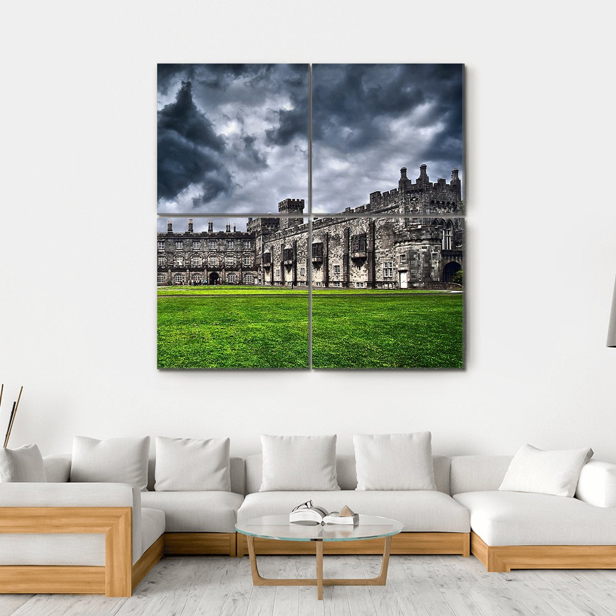 Kilkenny Castle Ireland Canvas Wall Art-4 Square-Gallery Wrap-17" x 17"-Tiaracle