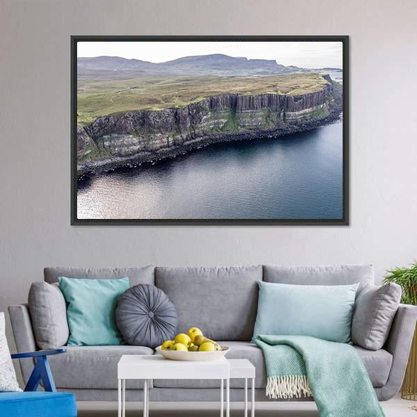Kilt Rock Cliff Canvas Wall Art-3 Horizontal-Gallery Wrap-25" x 16"-Tiaracle