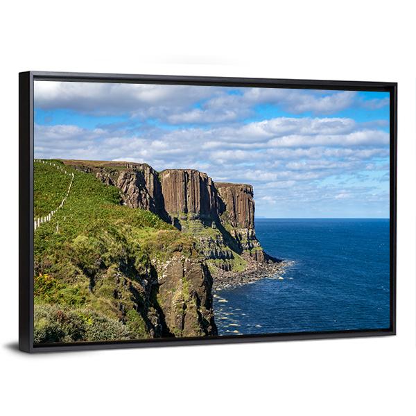 Kilt Rock &amp; Mealt Falls Canvas Wall Art-3 Horizontal-Gallery Wrap-25" x 16"-Tiaracle