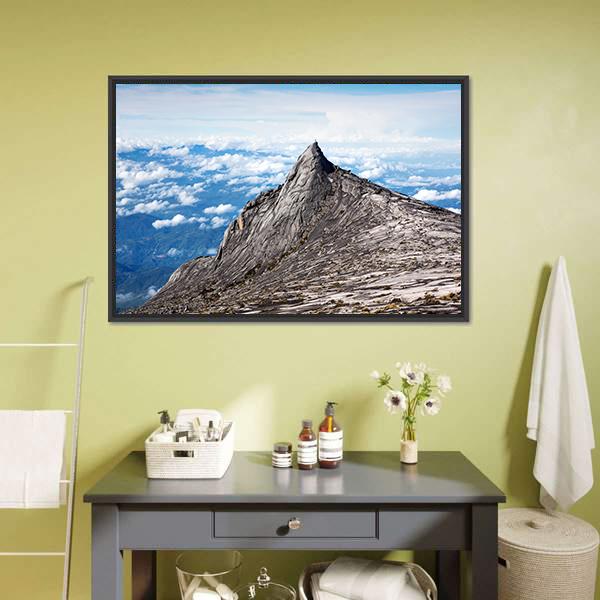 Kinabalu Mount In Sabah Canvas Wall Art-1 Piece-Floating Frame-24" x 16"-Tiaracle