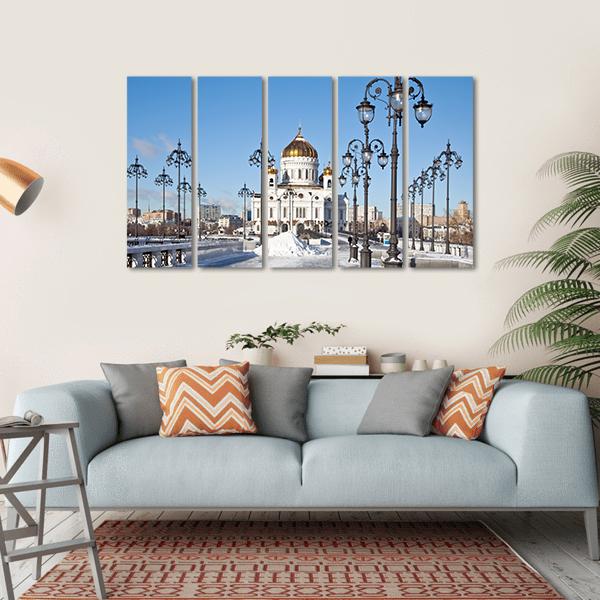 Patriarch Bridge In Winter Canvas Wall Art-5 Horizontal-Gallery Wrap-22" x 12"-Tiaracle