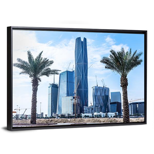 King Abdullah Financial District Canvas Wall Art-3 Horizontal-Gallery Wrap-25" x 16"-Tiaracle