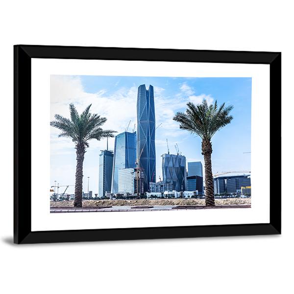 King Abdullah Financial District Canvas Wall Art-3 Horizontal-Gallery Wrap-25" x 16"-Tiaracle