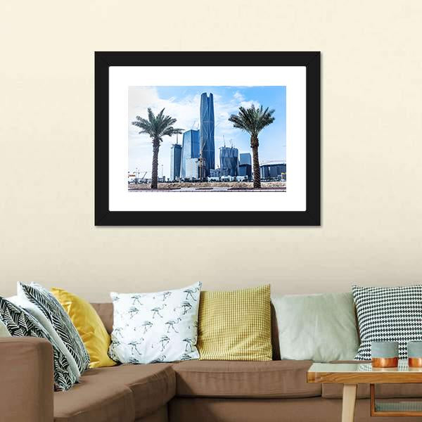 King Abdullah Financial District Canvas Wall Art-3 Horizontal-Gallery Wrap-25" x 16"-Tiaracle