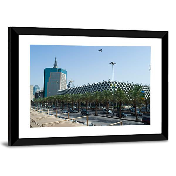 King Fahad National Library Canvas Wall Art-3 Horizontal-Gallery Wrap-25" x 16"-Tiaracle