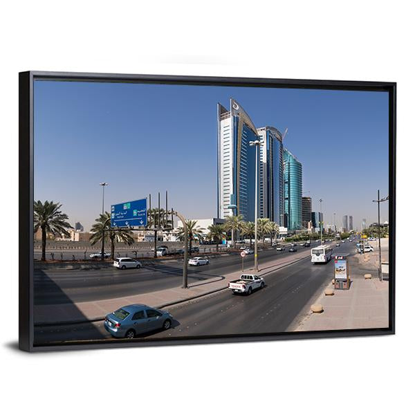 King Fahd Road Saudi Canvas Wall Art-3 Horizontal-Gallery Wrap-25" x 16"-Tiaracle