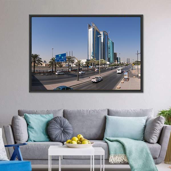 King Fahd Road Saudi Canvas Wall Art-3 Horizontal-Gallery Wrap-25" x 16"-Tiaracle
