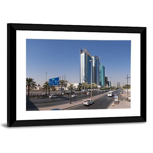 King Fahd Road Saudi Canvas Wall Art-3 Horizontal-Gallery Wrap-25" x 16"-Tiaracle