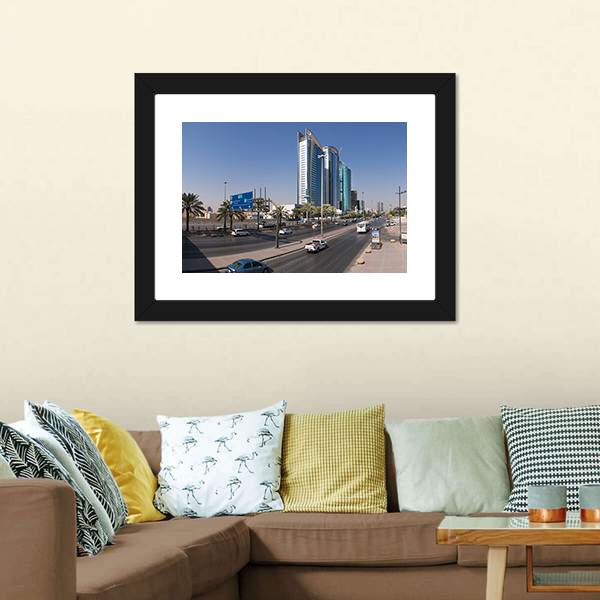 King Fahd Road Saudi Canvas Wall Art-3 Horizontal-Gallery Wrap-25" x 16"-Tiaracle