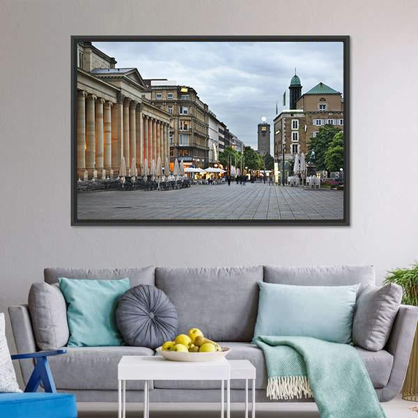 King Street In Stuttgart Canvas Wall Art-3 Horizontal-Gallery Wrap-25" x 16"-Tiaracle