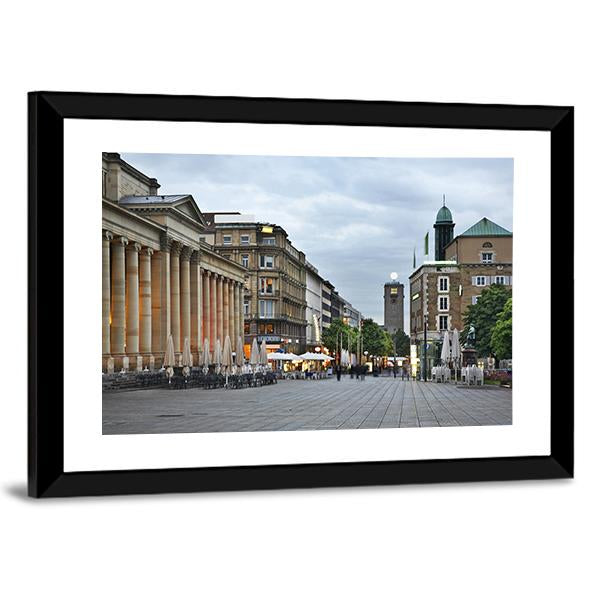 King Street In Stuttgart Canvas Wall Art-3 Horizontal-Gallery Wrap-25" x 16"-Tiaracle