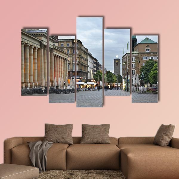 King Street In Stuttgart Canvas Wall Art-5 Pop-Gallery Wrap-47" x 32"-Tiaracle