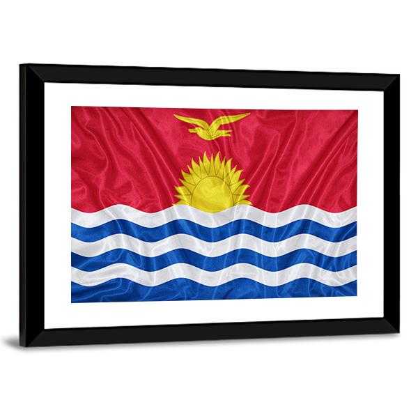 Kiribati Flag Canvas Wall Art-5 Horizontal-Gallery Wrap-22" x 12"-Tiaracle