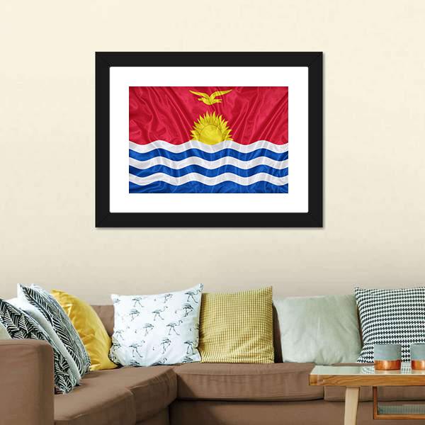 Kiribati Flag Canvas Wall Art-5 Horizontal-Gallery Wrap-22" x 12"-Tiaracle