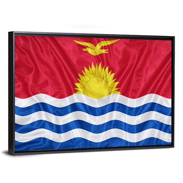 Kiribati Flag Canvas Wall Art-5 Horizontal-Gallery Wrap-22" x 12"-Tiaracle