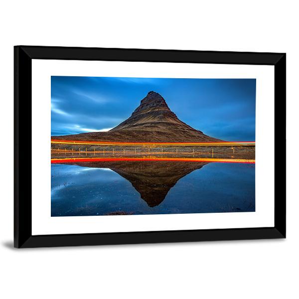 Kirkjufell Mountains Iceland Canvas Wall Art-5 Horizontal-Gallery Wrap-22" x 12"-Tiaracle