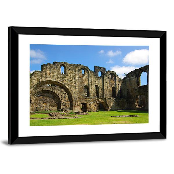 Kirkstall Abbey Canvas Wall Art-3 Horizontal-Gallery Wrap-25" x 16"-Tiaracle