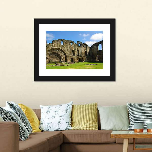 Kirkstall Abbey Canvas Wall Art-3 Horizontal-Gallery Wrap-25" x 16"-Tiaracle