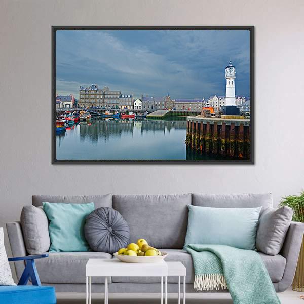 Kirkwall Harbour Scotland Canvas Wall Art-3 Horizontal-Gallery Wrap-25" x 16"-Tiaracle