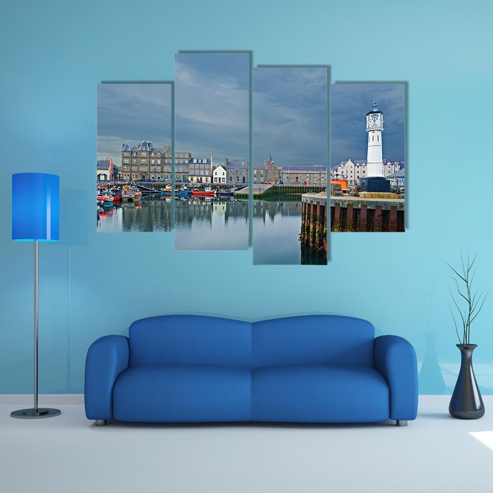 Kirkwall Harbour Scotland Canvas Wall Art-4 Pop-Gallery Wrap-50" x 32"-Tiaracle