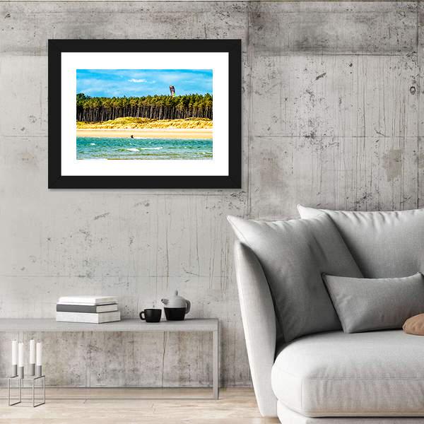 Kite Flyer Surfing Canvas Wall Art-3 Horizontal-Gallery Wrap-25" x 16"-Tiaracle