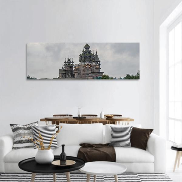 Kizhi Pogost In Russia Panoramic Canvas Wall Art-1 Piece-36" x 12"-Tiaracle