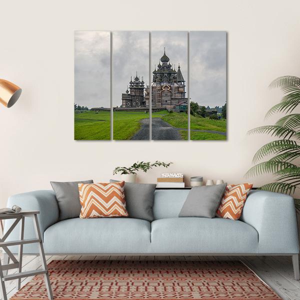 Kizhi Pogost In Russia Canvas Wall Art-4 Horizontal-Gallery Wrap-34" x 24"-Tiaracle