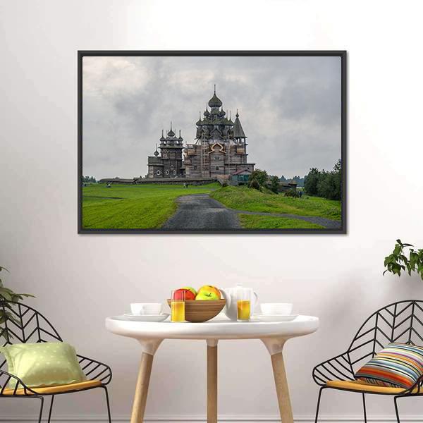 Kizhi Pogost In Russia Canvas Wall Art-3 Horizontal-Gallery Wrap-25" x 16"-Tiaracle