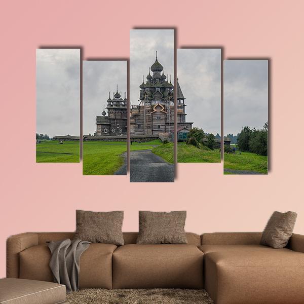 Kizhi Pogost In Russia Canvas Wall Art-5 Pop-Gallery Wrap-47" x 32"-Tiaracle