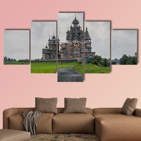 Kizhi Pogost In Russia Canvas Wall Art-4 Pop-Gallery Wrap-50" x 32"-Tiaracle