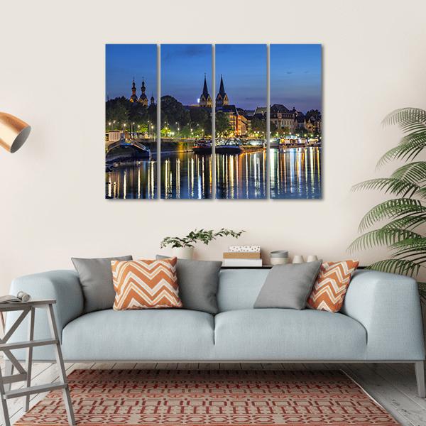 Koblenz Skyline Germany Canvas Wall Art-4 Horizontal-Gallery Wrap-34" x 24"-Tiaracle