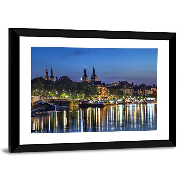 Koblenz Skyline Germany Canvas Wall Art-3 Horizontal-Gallery Wrap-25" x 16"-Tiaracle