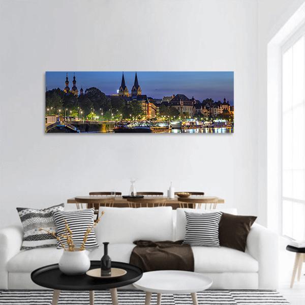 Koblenz Skyline Germany Panoramic Canvas Wall Art-1 Piece-36" x 12"-Tiaracle