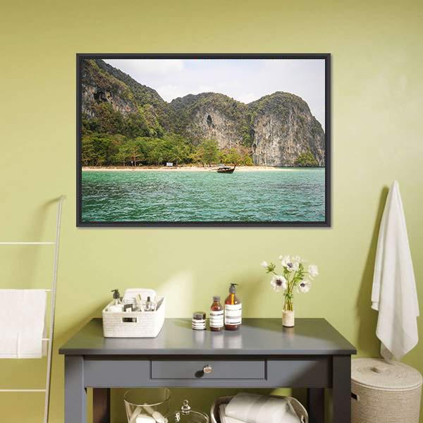 Koh Lao Liang Canvas Wall Art-1 Piece-Floating Frame-24" x 16"-Tiaracle