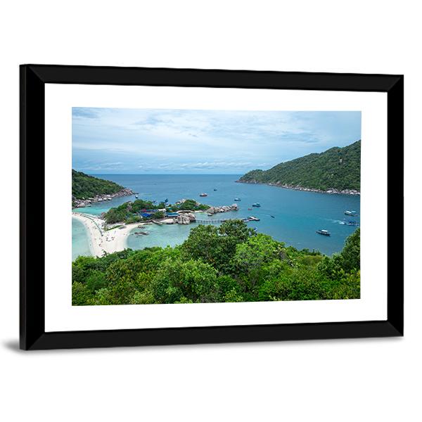 Koh Nang Yuan Island Canvas Wall Art-3 Horizontal-Gallery Wrap-25" x 16"-Tiaracle