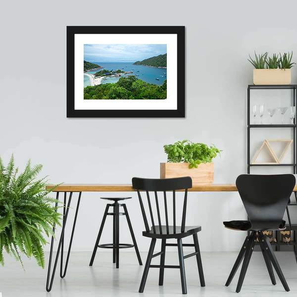 Koh Nang Yuan Island Canvas Wall Art-3 Horizontal-Gallery Wrap-25" x 16"-Tiaracle