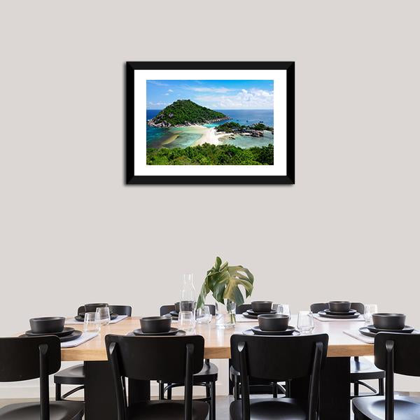 Koh Nang Yuan Island Thailand Canvas Wall Art-1 Piece-Framed Print-20" x 16"-Tiaracle